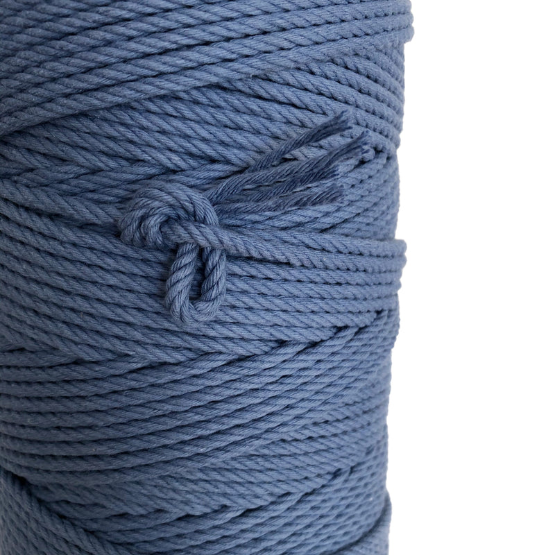 "OCEAN BLUE" Coloured Macrame Cord 4mm 1kg