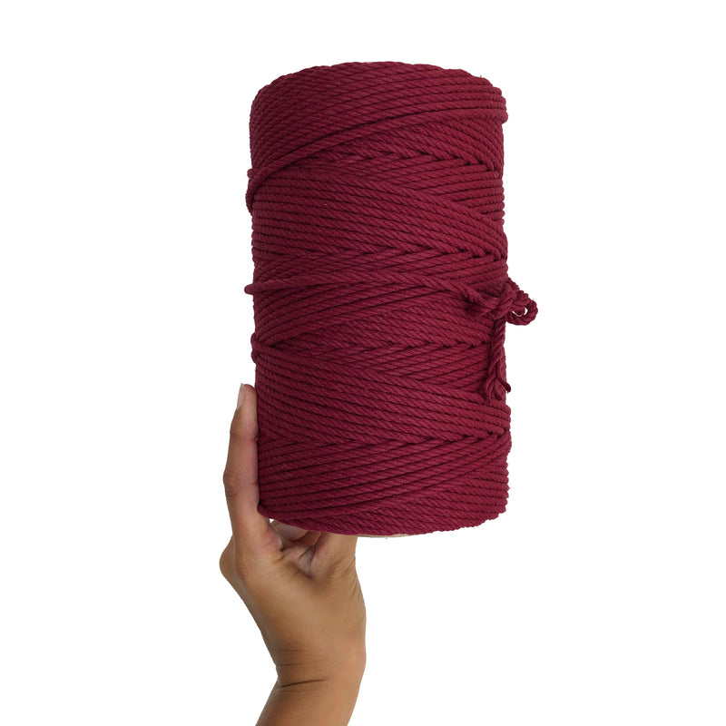 "MAROON" Coloured Macrame Cord 4mm 1kg