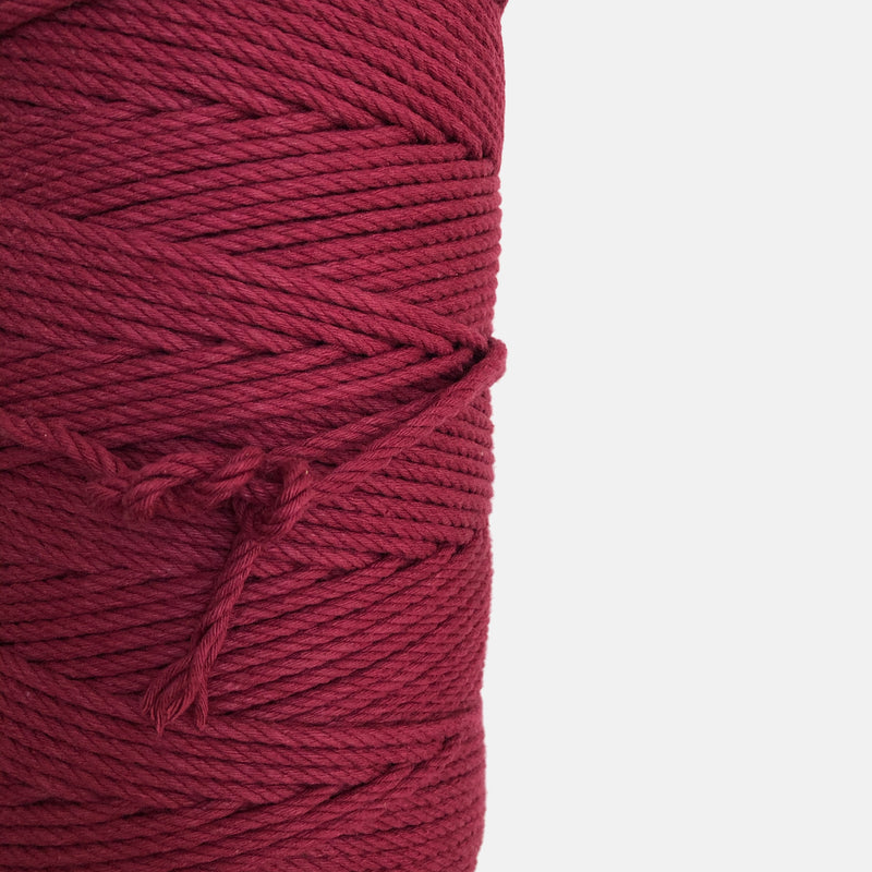 "MAROON" Coloured Macrame Cord 4mm 1kg