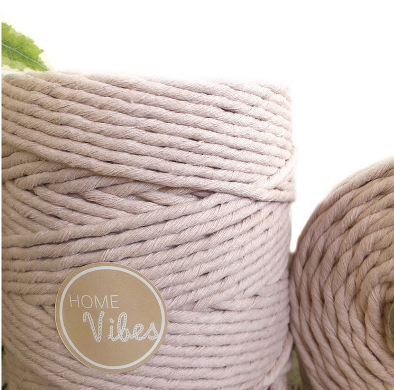 BLUSH Coloured Macrame Cord 6mm 1kg