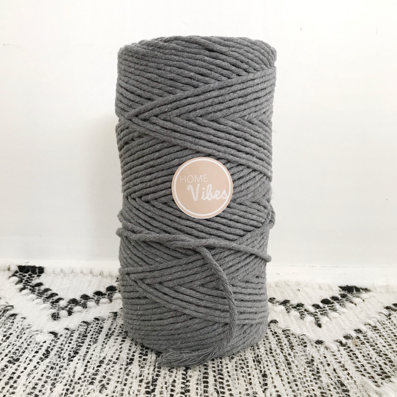 GREY ASH Coloured Macrame Cord 4mm 1kg