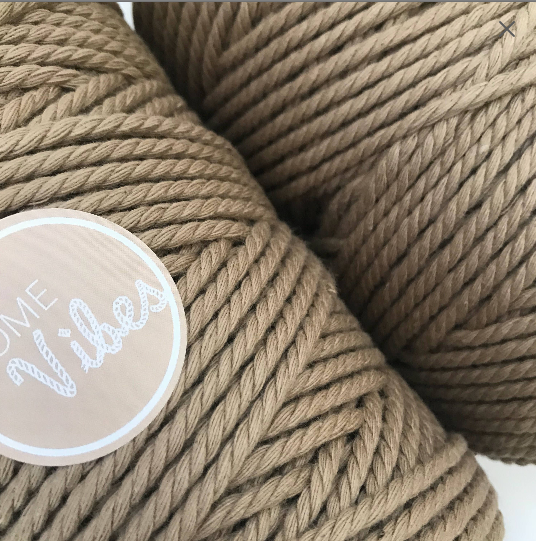 Coloured Macrame Cord SEPIA 4mm 100m