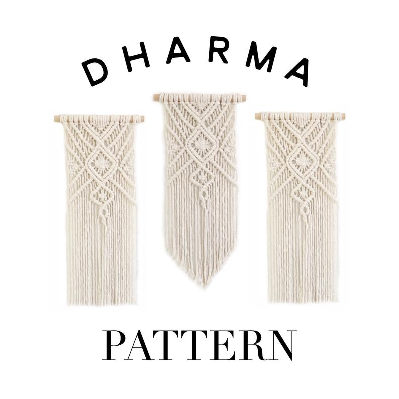 MACRAME PATTERN PACKAGE- Intermediate - Advanced Wall Hanging Patterns and Tutorials.