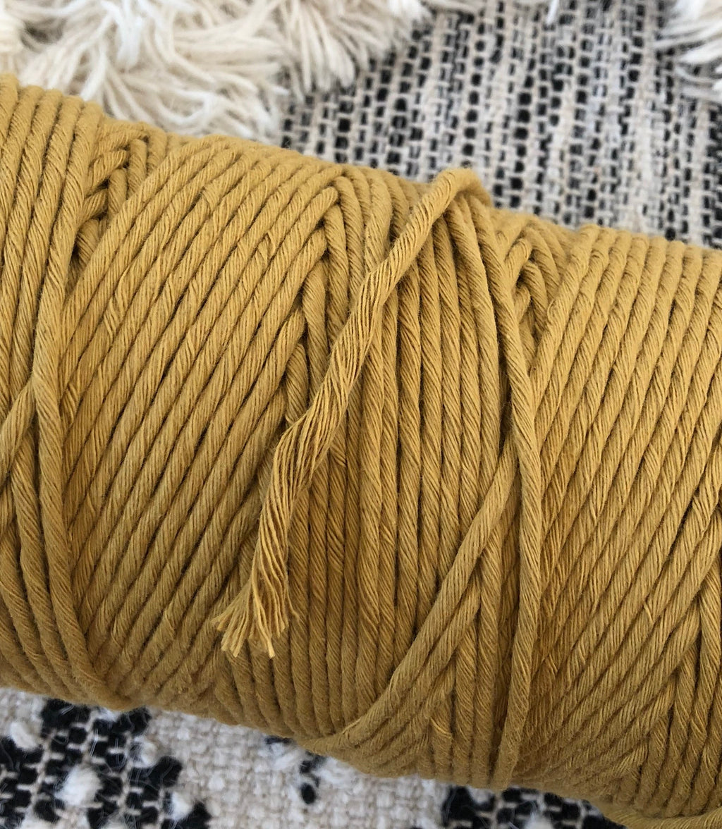 MUSTARD Coloured Macrame Cord 4mm 1kg