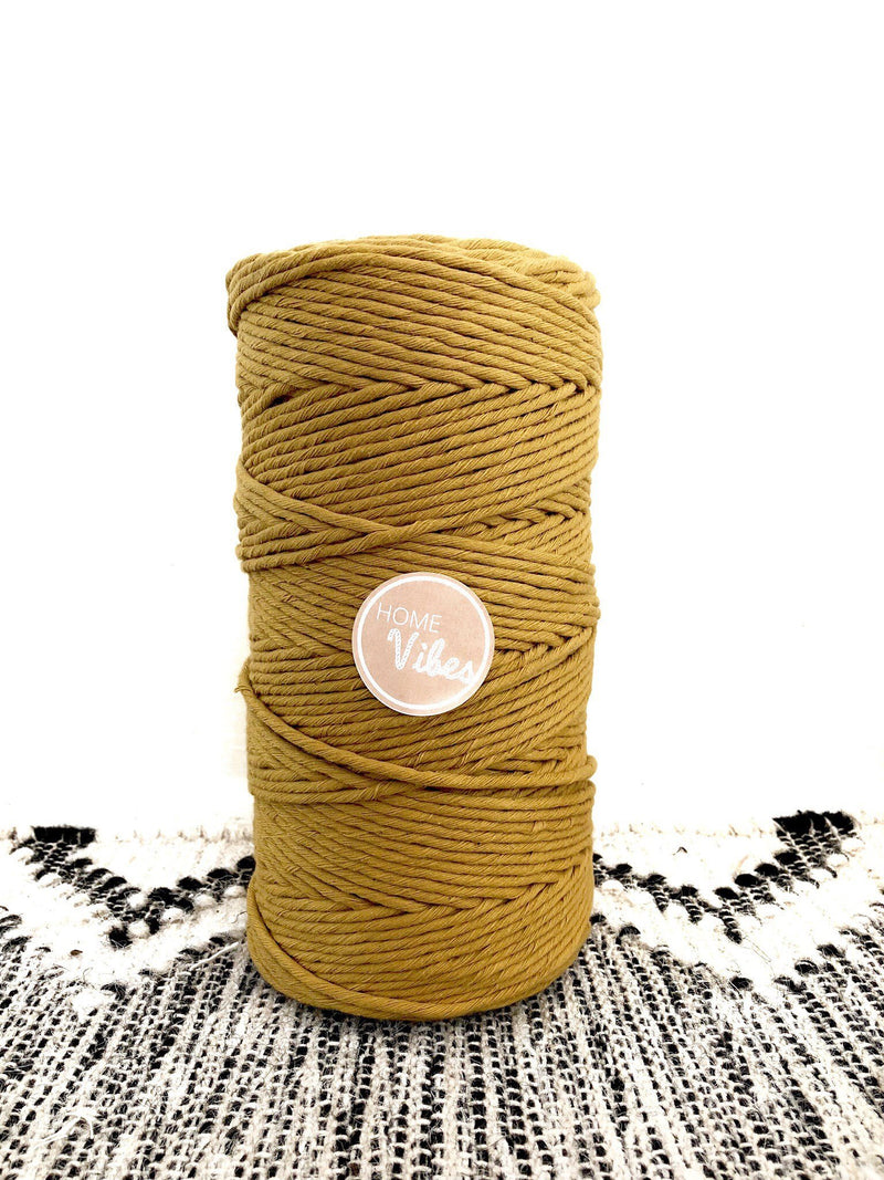 MUSTARD Coloured Macrame Cord 4mm 1kg