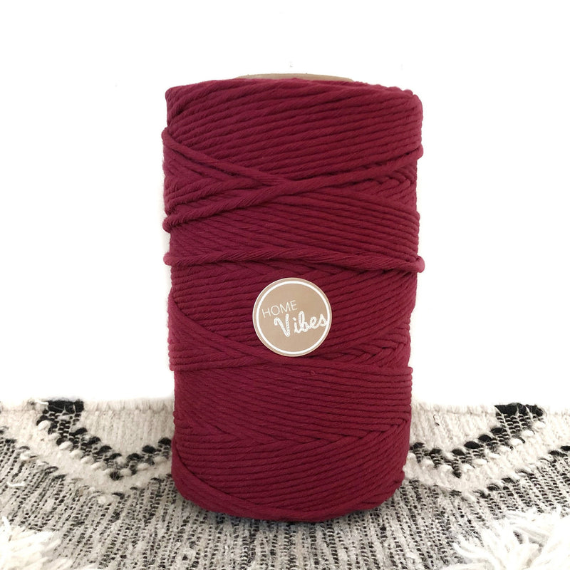 MAROON Coloured Macrame Cord 4mm 1kg