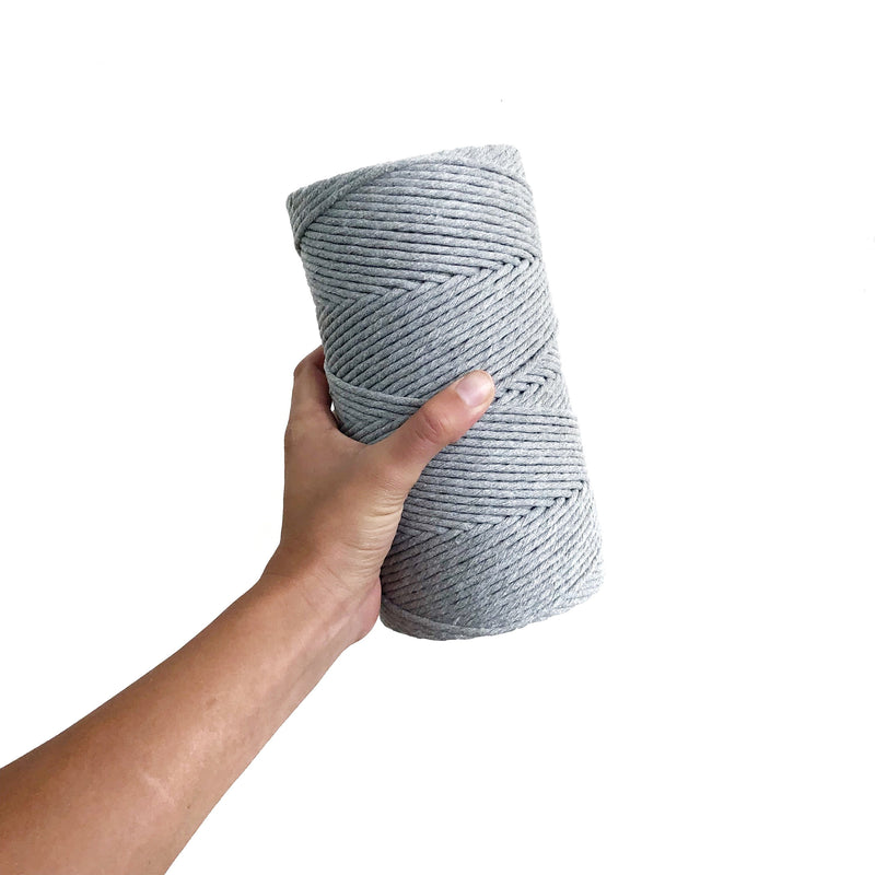LIGHT GREY Coloured Macrame Cord 4mm 1kg