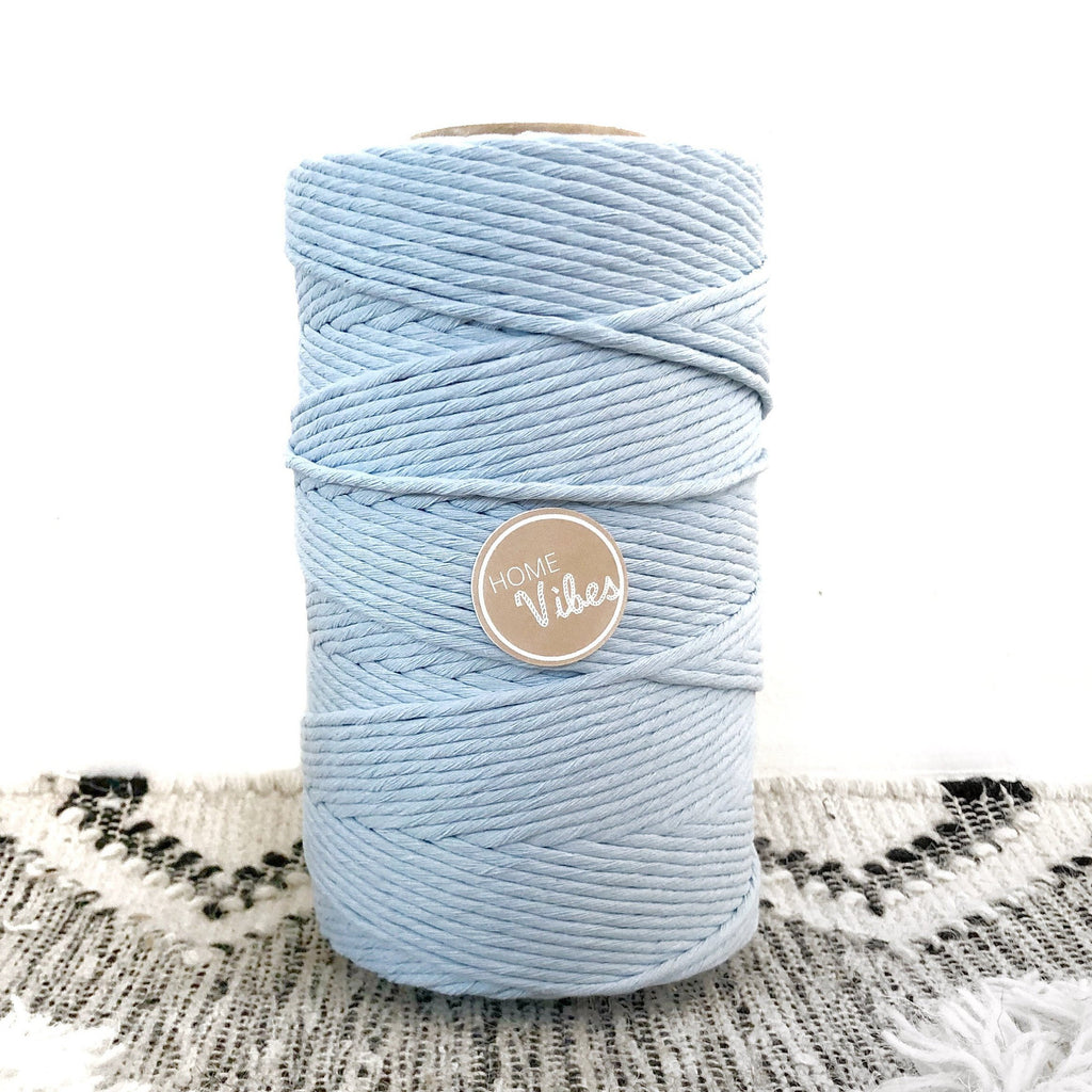 BABY BLUE Coloured Macrame Cord 4mm 1kg