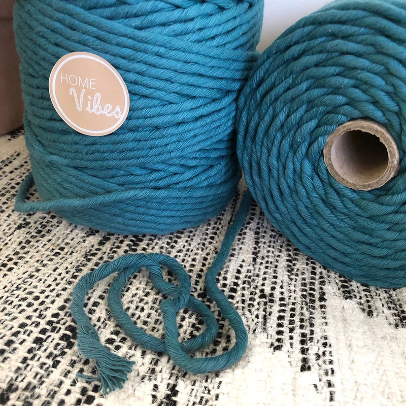 TEAL Coloured Macrame Cord 6mm 1kg