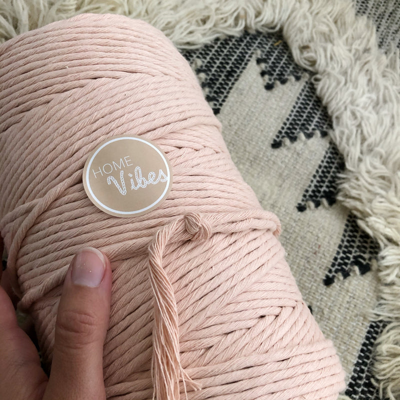 PEACHY PINK Coloured Macrame Cord 4mm 1kg