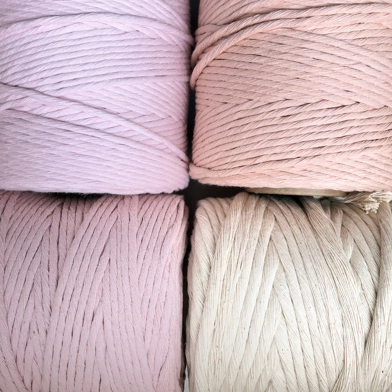 PEACHY PINK Coloured Macrame Cord 4mm 1kg