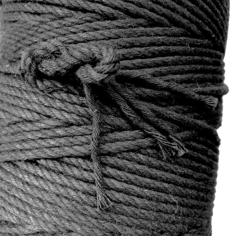 BLACK Coloured Macrame Cord 4mm 1kg